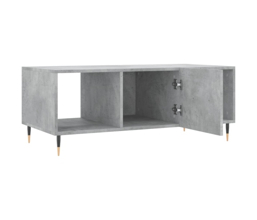 Mesa de centro madera contrachapada gris hormigón 102x50x40 cm