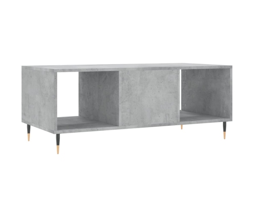 Mesa de centro madera contrachapada gris hormigón 102x50x40 cm