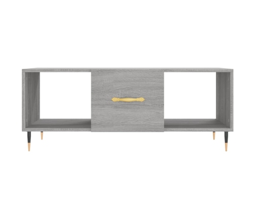 Mesa de centro madera contrachapada gris Sonoma 102x50x40 cm