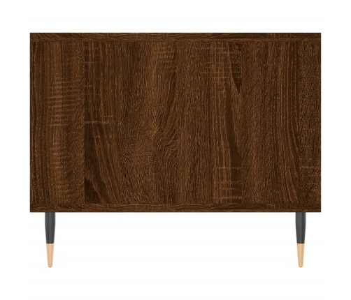 Mesa de centro madera contrachapada roble marrón 102x50x40 cm