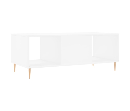 Mesa de centro madera contrachapada blanco 102x50x40 cm