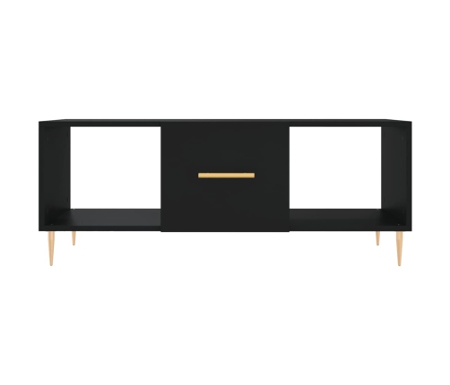 vidaXL Mesa de centro madera contrachapada negro 102x50x40 cm