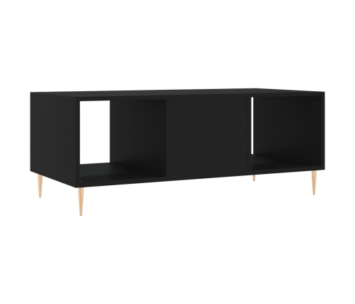 vidaXL Mesa de centro madera contrachapada negro 102x50x40 cm