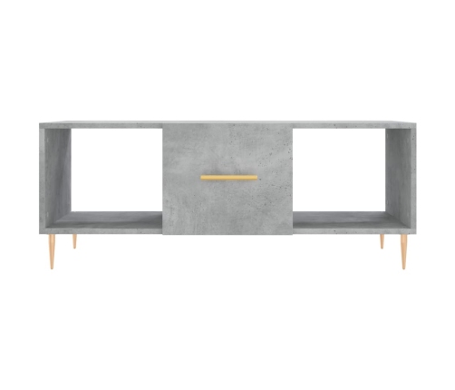 Mesa de centro madera contrachapada gris hormigón 102x50x40 cm