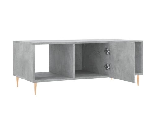 Mesa de centro madera contrachapada gris hormigón 102x50x40 cm