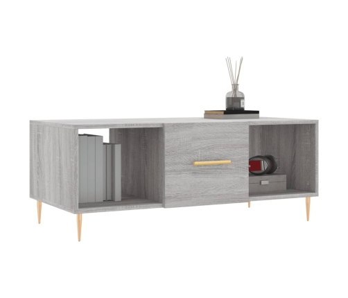 Mesa de centro madera contrachapada gris Sonoma 102x50x40 cm