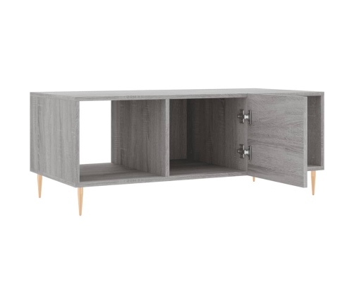 Mesa de centro madera contrachapada gris Sonoma 102x50x40 cm