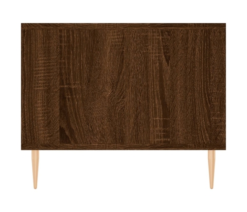 Mesa de centro madera contrachapada roble marrón 102x50x40 cm