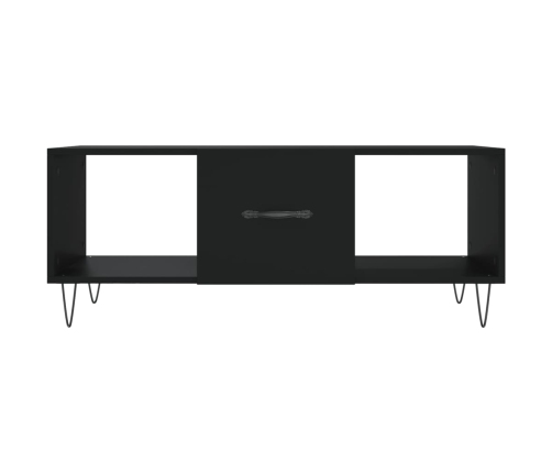 Mesa de centro madera contrachapada negro 102x50x40 cm