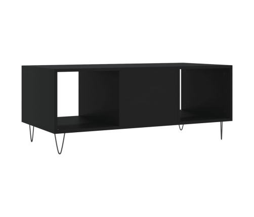 Mesa de centro madera contrachapada negro 102x50x40 cm