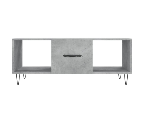 Mesa de centro madera contrachapada gris hormigón 102x50x40 cm