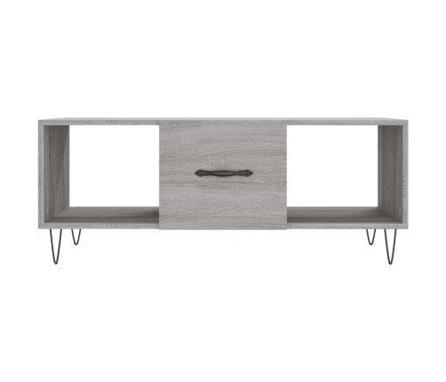 Mesa de centro madera contrachapada gris Sonoma 102x50x40 cm