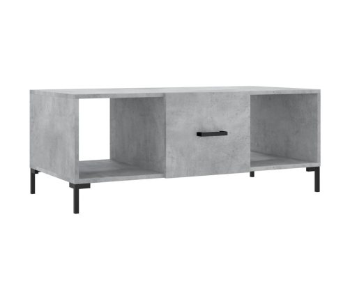 Mesa de centro madera contrachapada gris hormigón 102x50x40 cm