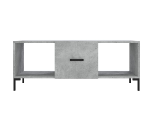 Mesa de centro madera contrachapada gris hormigón 102x50x40 cm