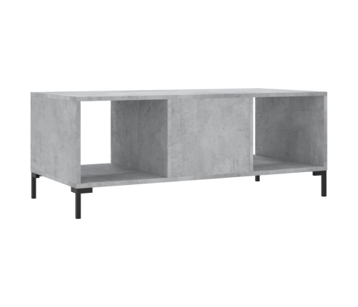 Mesa de centro madera contrachapada gris hormigón 102x50x40 cm