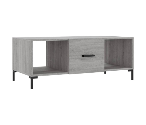 Mesa de centro madera contrachapada gris Sonoma 102x50x40 cm