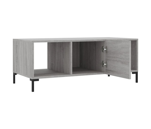 Mesa de centro madera contrachapada gris Sonoma 102x50x40 cm