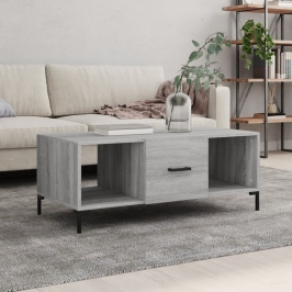 Mesa de centro madera contrachapada gris Sonoma 102x50x40 cm