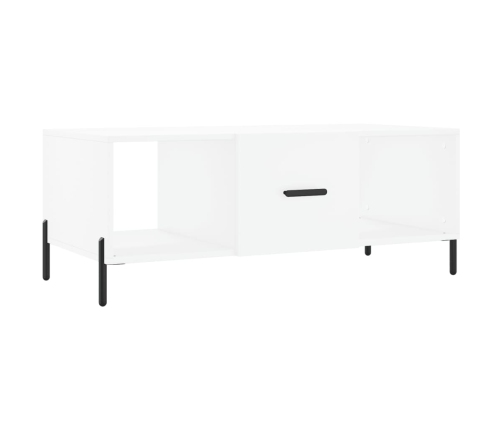 Mesa de centro madera contrachapada blanco 102x50x40 cm