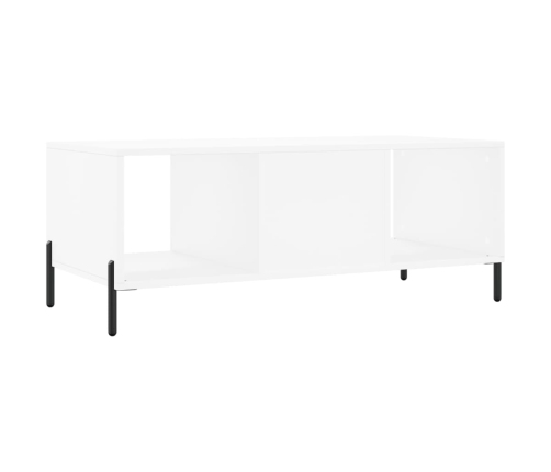 Mesa de centro madera contrachapada blanco 102x50x40 cm