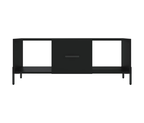 Mesa de centro madera contrachapada negro 102x50x40 cm