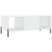 Mesa de centro madera contrachapada blanco brillo 102x50x40 cm