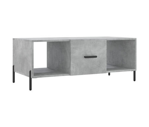 Mesa de centro madera contrachapada gris hormigón 102x50x40 cm