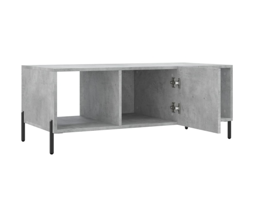 Mesa de centro madera contrachapada gris hormigón 102x50x40 cm