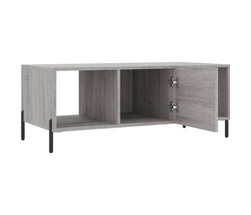 Mesa de centro madera contrachapada gris Sonoma 102x50x40 cm