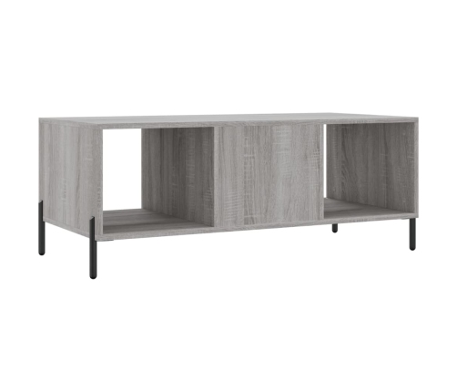 Mesa de centro madera contrachapada gris Sonoma 102x50x40 cm