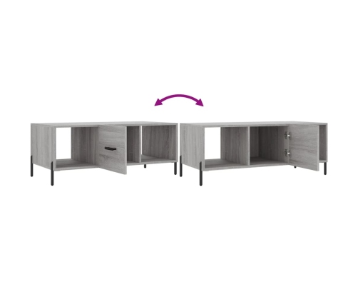 Mesa de centro madera contrachapada gris Sonoma 102x50x40 cm