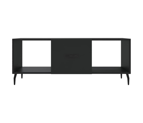 Mesa de centro madera contrachapada negro 102x50x40 cm