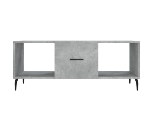 Mesa de centro madera contrachapada gris hormigón 102x50x40 cm