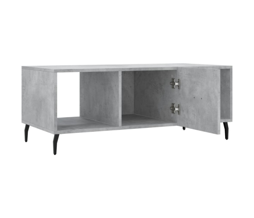 Mesa de centro madera contrachapada gris hormigón 102x50x40 cm