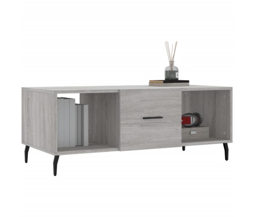 Mesa de centro madera contrachapada gris Sonoma 102x50x40 cm