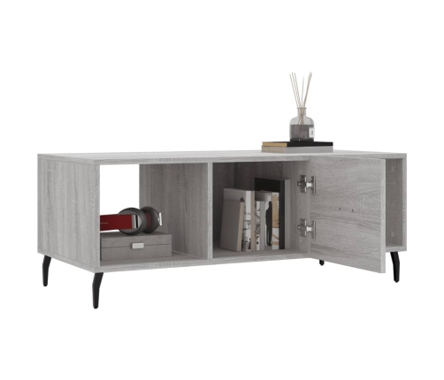 Mesa de centro madera contrachapada gris Sonoma 102x50x40 cm