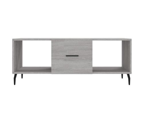 Mesa de centro madera contrachapada gris Sonoma 102x50x40 cm