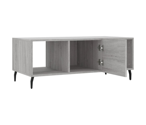 Mesa de centro madera contrachapada gris Sonoma 102x50x40 cm