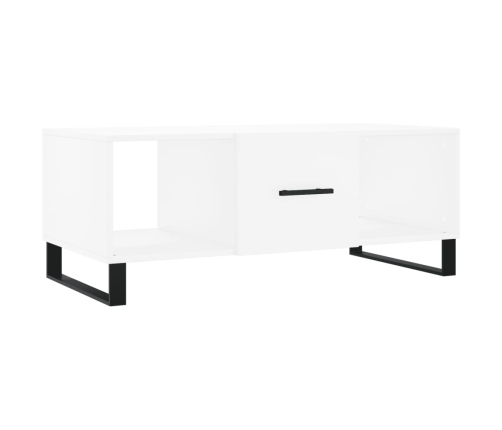 Mesa de centro madera contrachapada blanco 102x50x40 cm