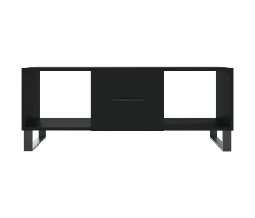 Mesa de centro madera contrachapada negro 102x50x40 cm