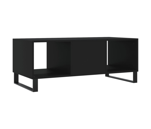 Mesa de centro madera contrachapada negro 102x50x40 cm