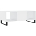 Mesa de centro madera contrachapada blanco brillo 102x50x40 cm