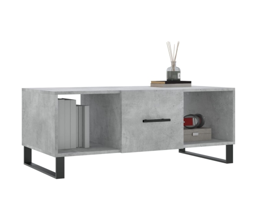 Mesa de centro madera contrachapada gris hormigón 102x50x40 cm