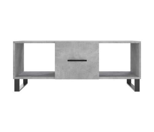 Mesa de centro madera contrachapada gris hormigón 102x50x40 cm