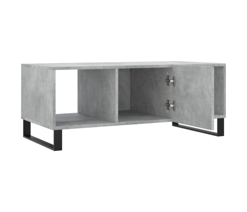 Mesa de centro madera contrachapada gris hormigón 102x50x40 cm