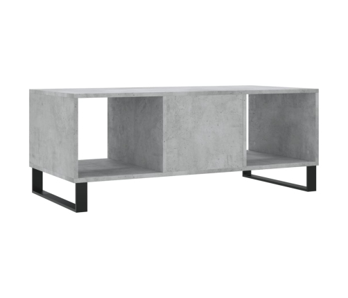 Mesa de centro madera contrachapada gris hormigón 102x50x40 cm