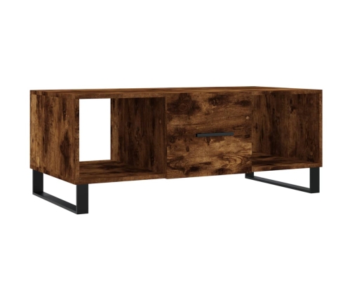 Mesa de centro madera contrachapada roble ahumado 102x50x40 cm