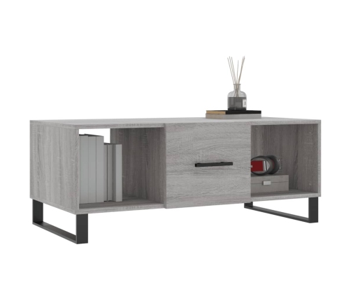 Mesa de centro madera contrachapada gris Sonoma 102x50x40 cm