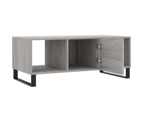 Mesa de centro madera contrachapada gris Sonoma 102x50x40 cm