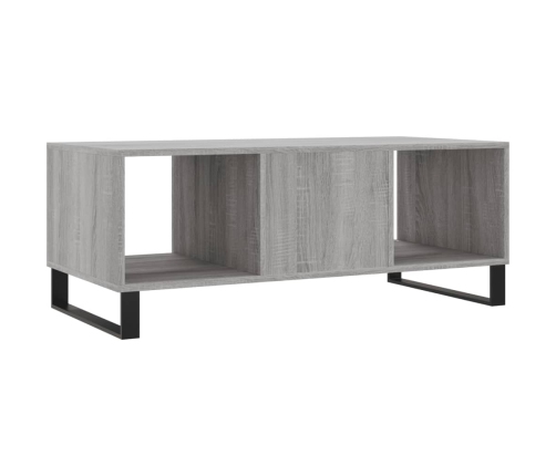 Mesa de centro madera contrachapada gris Sonoma 102x50x40 cm